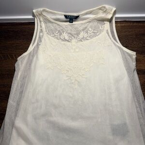 Lauren Ralph Lauren Ivory Lace Blouse